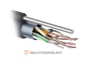 FTP 4PR 24AWG CAT5e 305м OUTDOOR+ТРОС*1. PROCONNECT (01-0155)