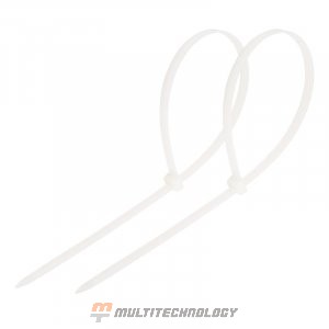Хомут-стяжка кабельная нейлоновая 100x3,6 мм, белая, 100 шт. REXANT (07-0100-4)