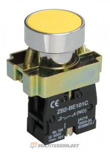Кнопка LAY5-BA51 без подсветки желтая 1з (BBT60-BA-K05)