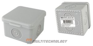 Коробка ОП 65х65х50мм, крышка, IP54, 4вх., без гермовводов (SQ1401-0821)