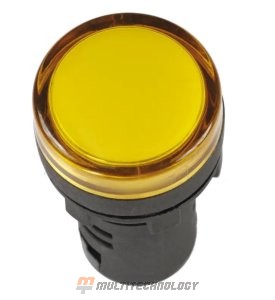 Лампа AD22DS (LED) D=22 мм желтый 12В (BLS10-ADDS-012-K05)