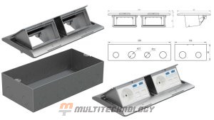 Люк в пол на 2х2 поста (45х45мм) LUK/2х2ST, сталь (70027)