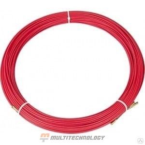 Протяжка кабельная (мини УЗК в бухте), стеклопруток, d=3,5 мм 7 м красная (47-1007)