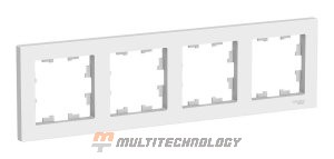 Рамка 4-местная AtlasDesign, универсальная, белый (ATN000104)