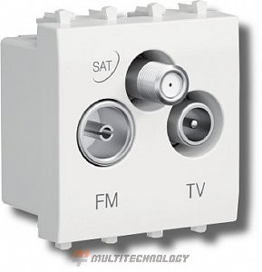 Розетка TV-FM-SAT Avanti 1 модуль черный квадрат (4402532)