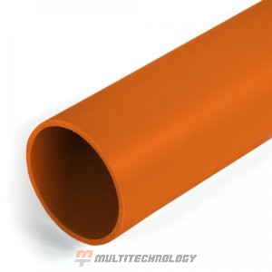 Труба жесткая ПВХ 2-х метровая легкая D=50 оранжевая (PR03.0267)